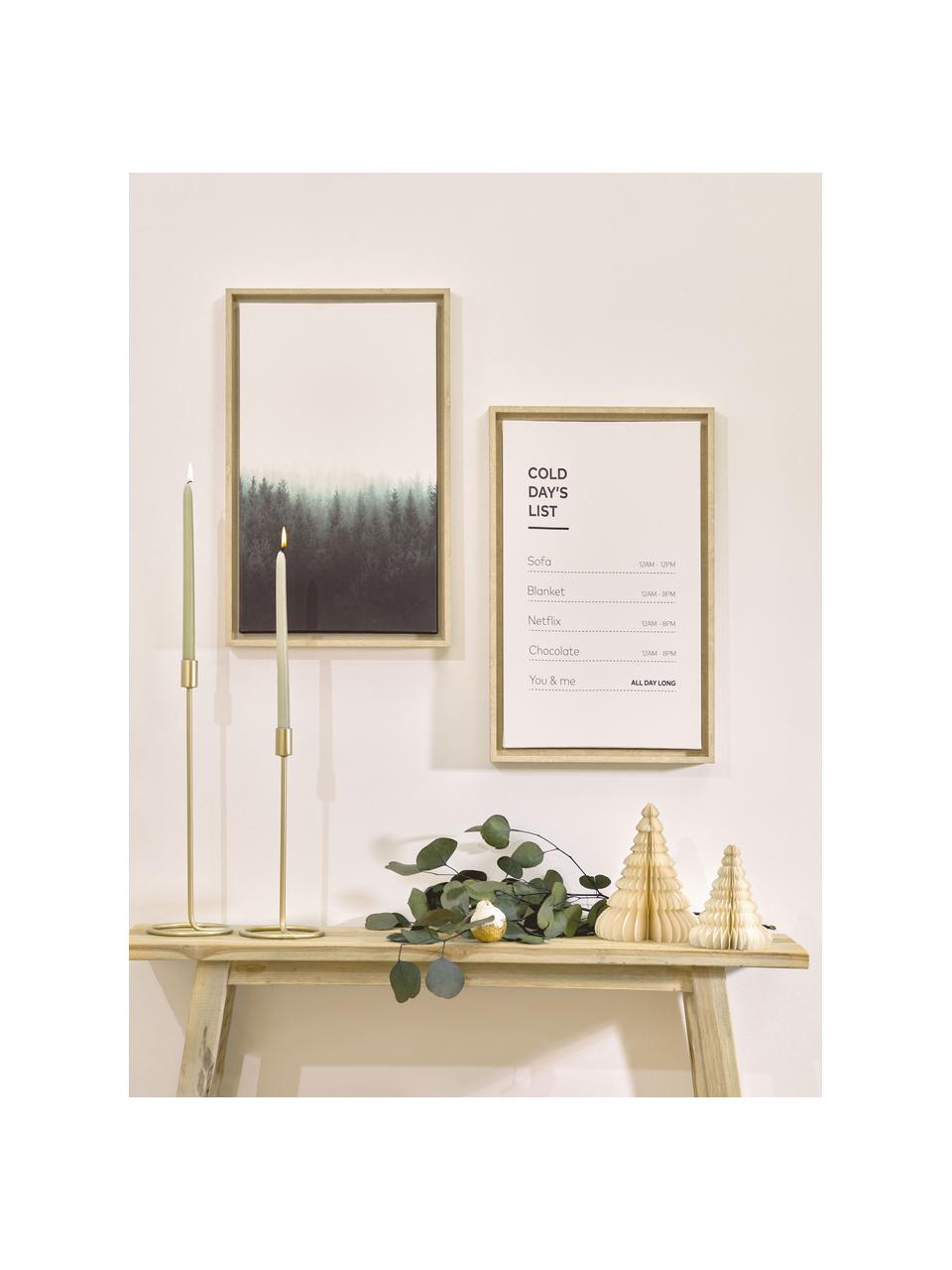 Gerahmter Digitaldruck Annelise, Rahmen: Mitteldichte Holzfaserpla, Bild: Leinwand, Weiß, Schwarz, B 30 x H 50 cm