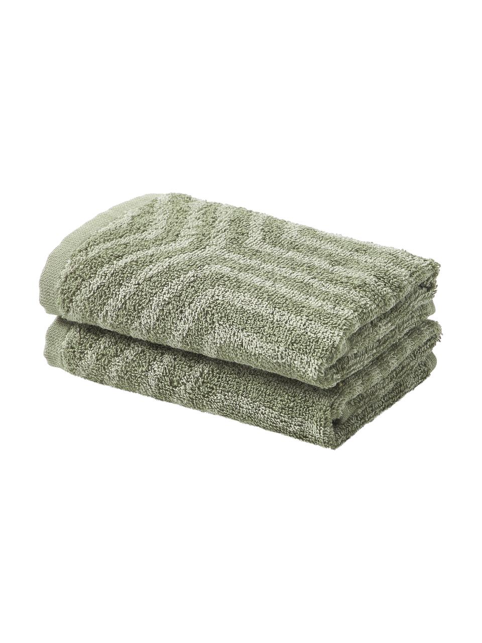 Serviette de toilette Fatu, tailles variées, 100 % coton
Grammage intermédiaire, 470 g/m²

Le matériau est certifié STANDARD 100 OEKO-TEX®, 3883CIT, CITEVE, Tons verts, Serviettes invité XS, larg. 30 x long. 50 cm , 2 pièces