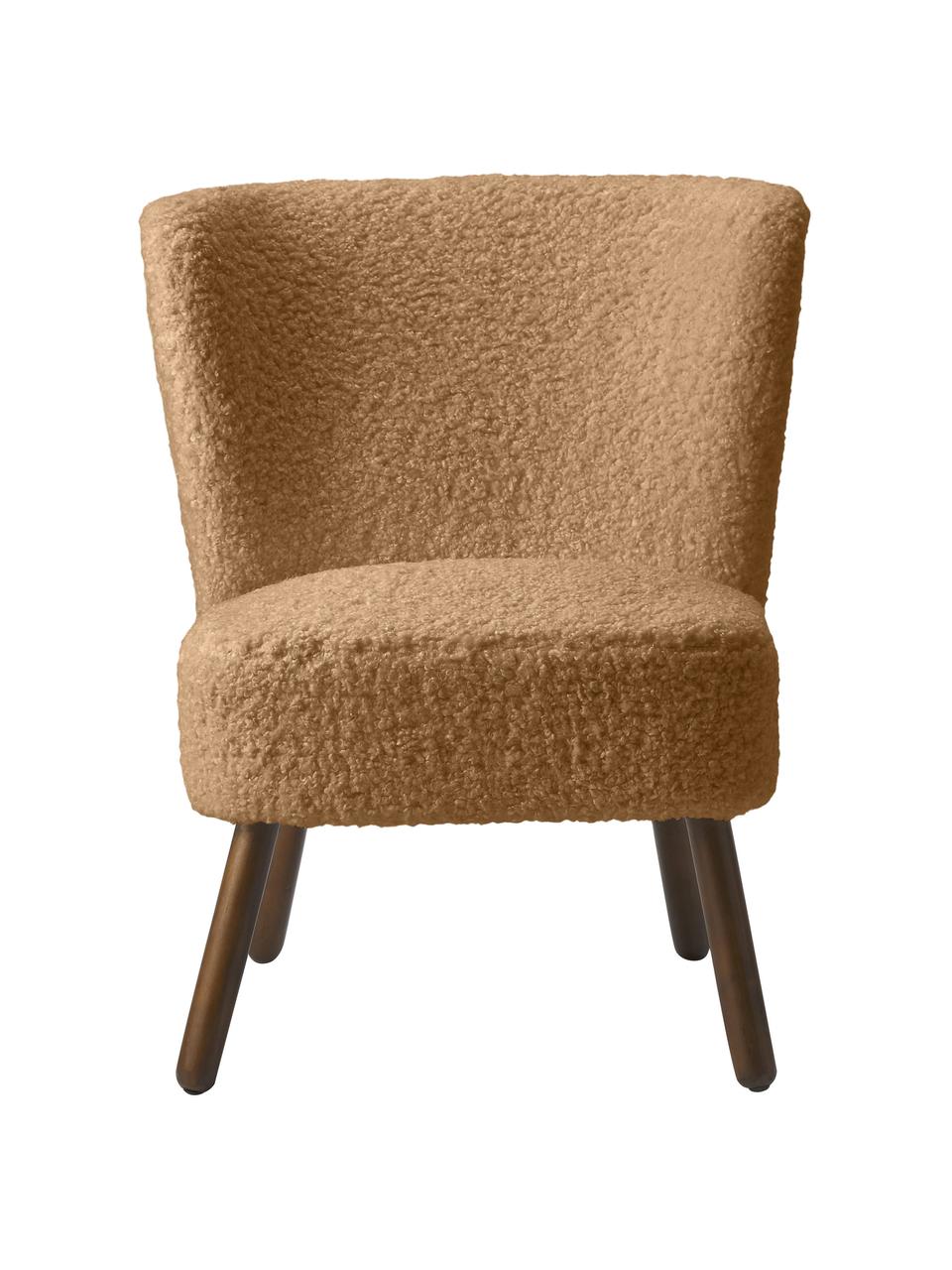 Teddy-Cocktailsessel Robine, Bezug: Teddy (Polyester) Der hoc, Teddy Beige, B 63 x T 73 cm