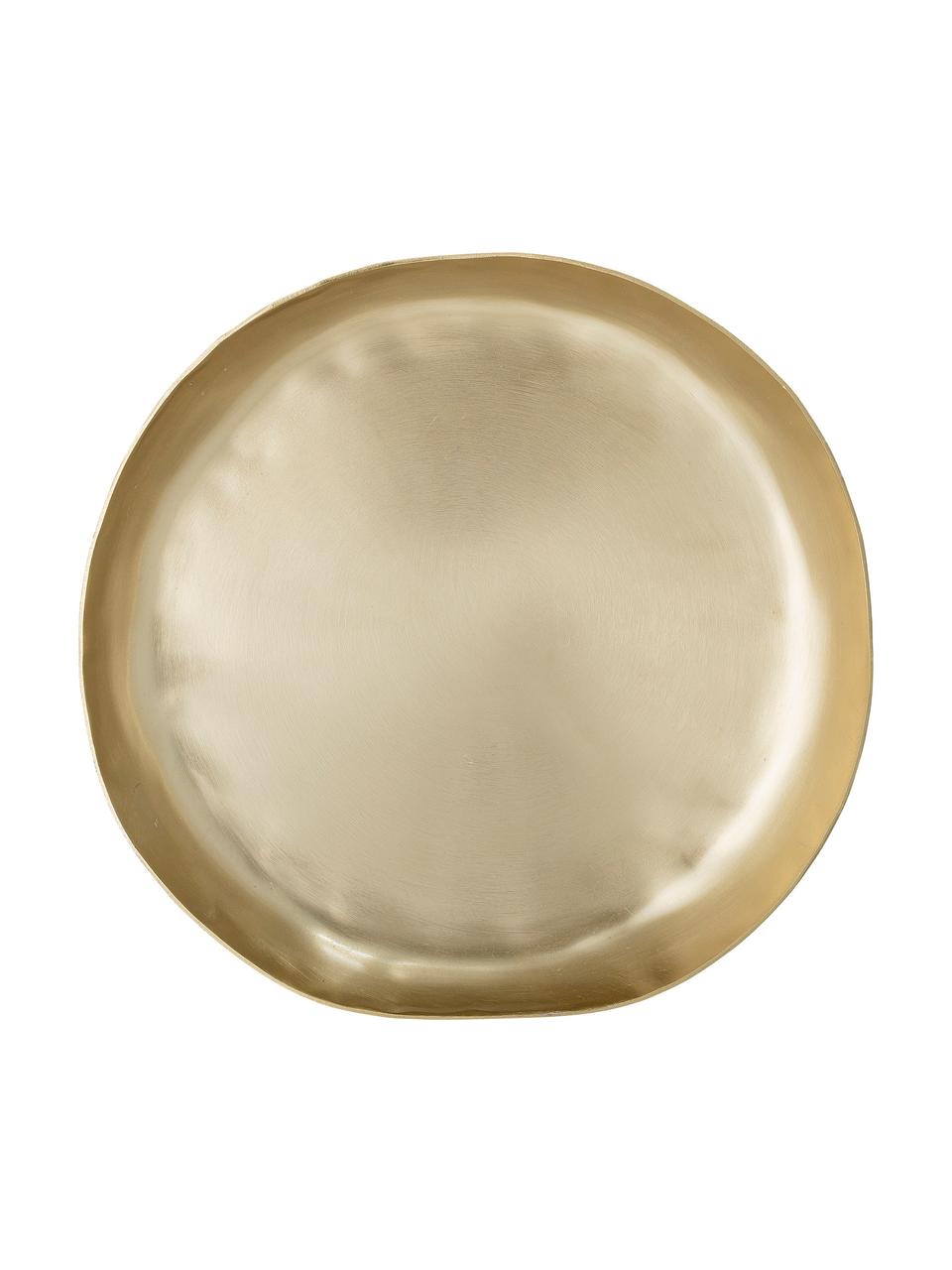 Plat de service aluminium doré Gerdi, Ø 21 cm, Couleur laitonnée