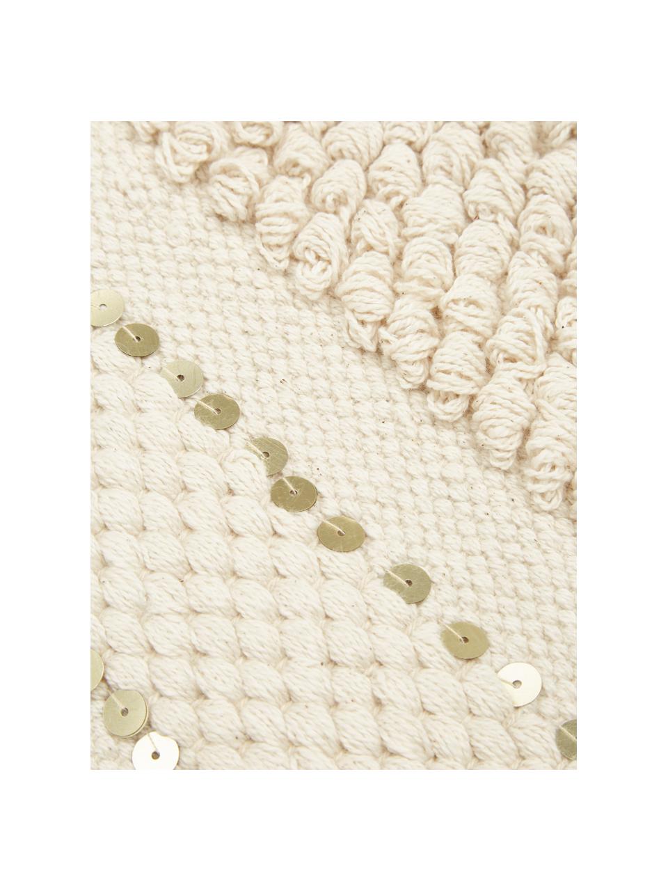 Povlak na polštář s dekorativním ornamentem Jolina, 100 % bavlna, Béžová, Š 30 cm, D 50 cm