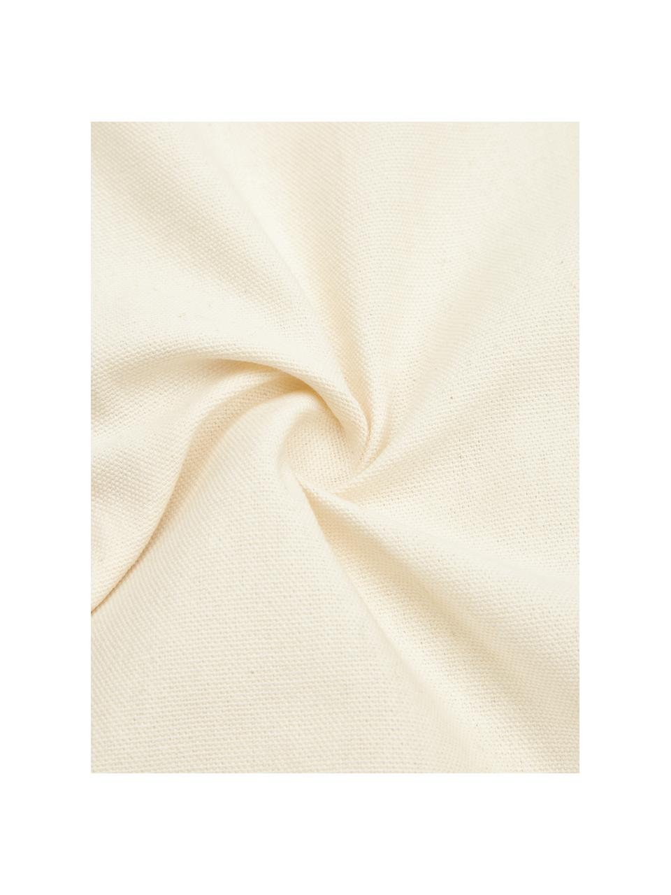 Kissenhülle Jolina mit dekorativer Verzierung, 100% Baumwolle, Beige, B 30 x L 50 cm