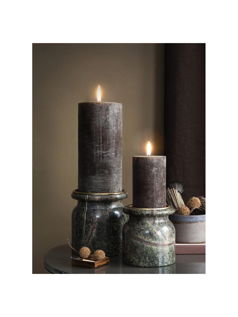 Ručně vyrobená svíčka Rustic, Parafín, Tmavě hnědá, Ø 7 cm, V 10 cm