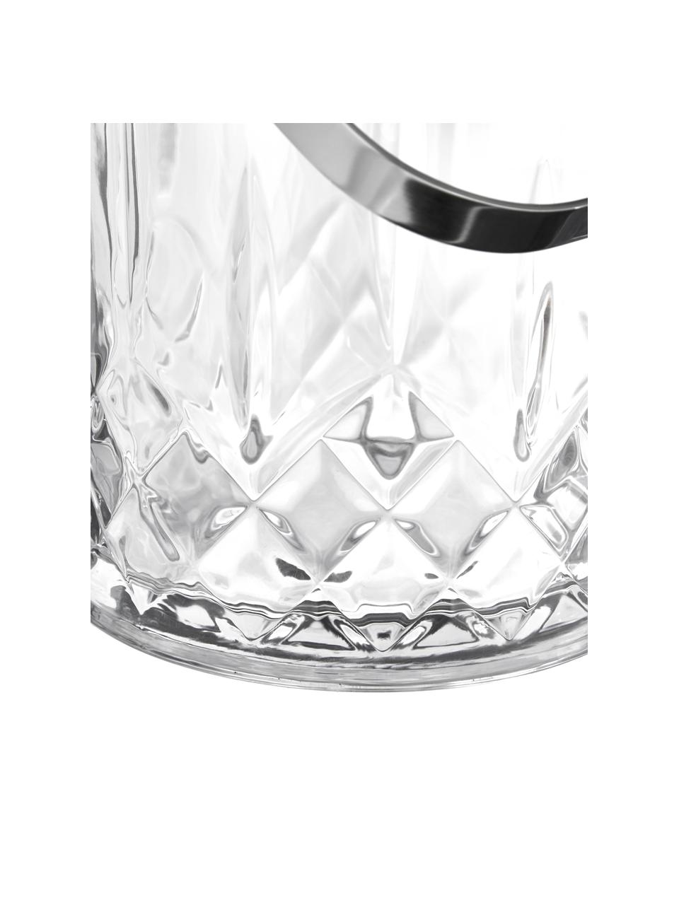 Małe wiaderko do lodu ze szczypcami Harvey, Szkło, Transparentny, Ø 13 x W 14 cm