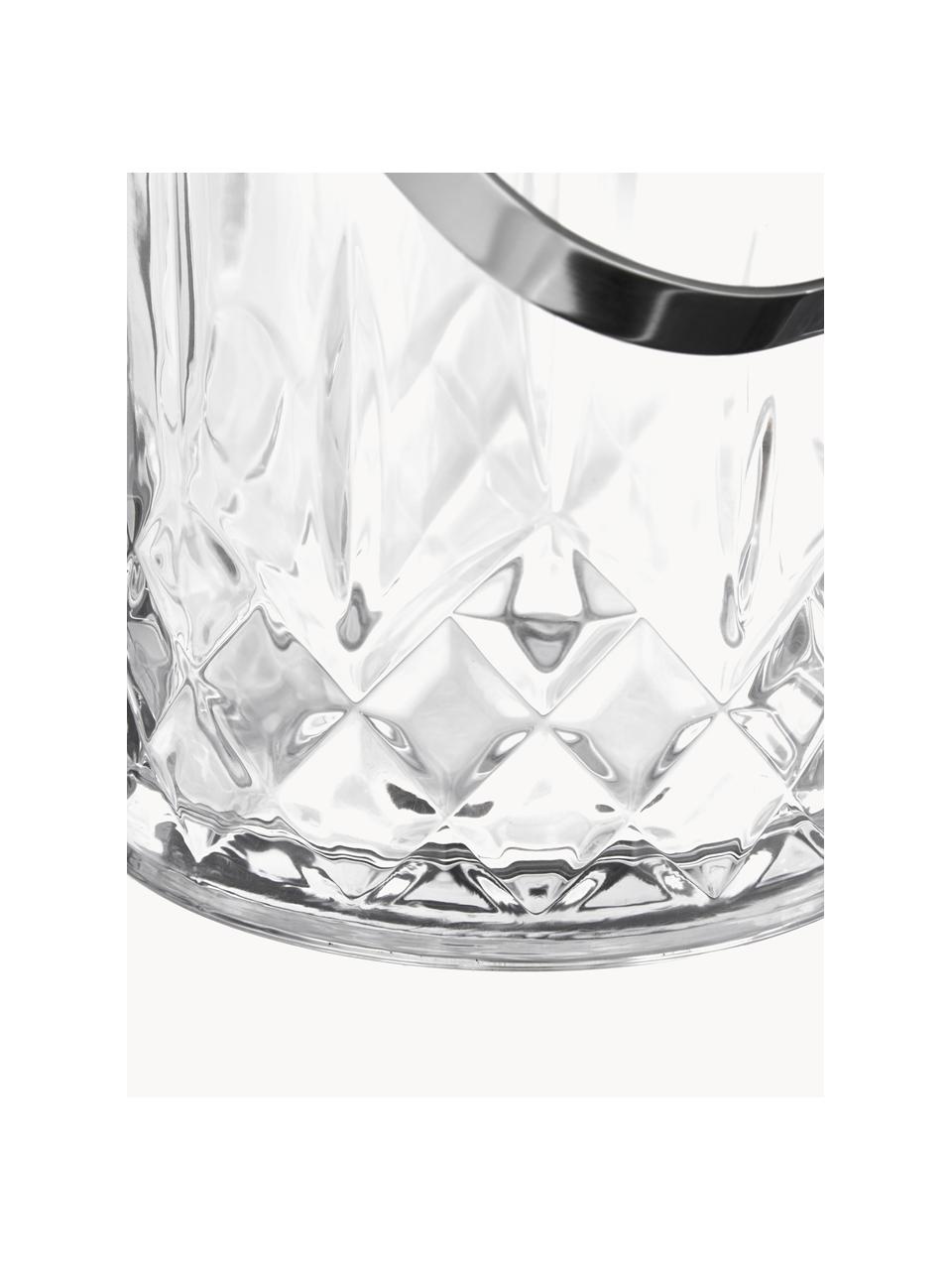Glacette con pinze e rilievo in cristallo Harvey, Vetro, Trasparente, Ø 13 x Alt. 14 cm