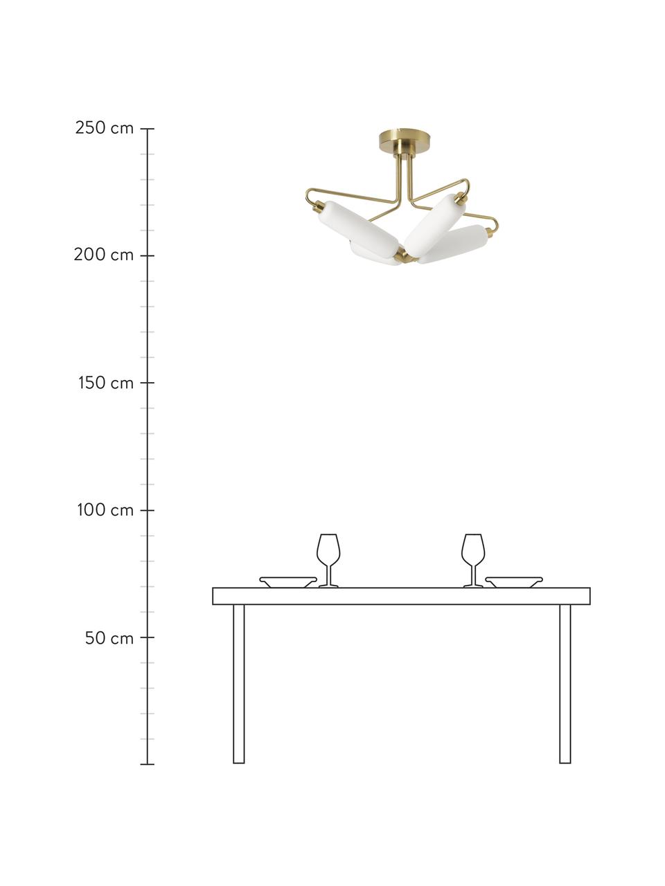 Plafonnier LED Tate, Couleur dorée, blanc, Ø 76 x haut. 46 cm