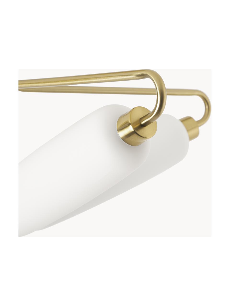 Plafón LED Tate, Anclaje: metal latón, Dorado, blanco, Ø 76 x Al 46 cm