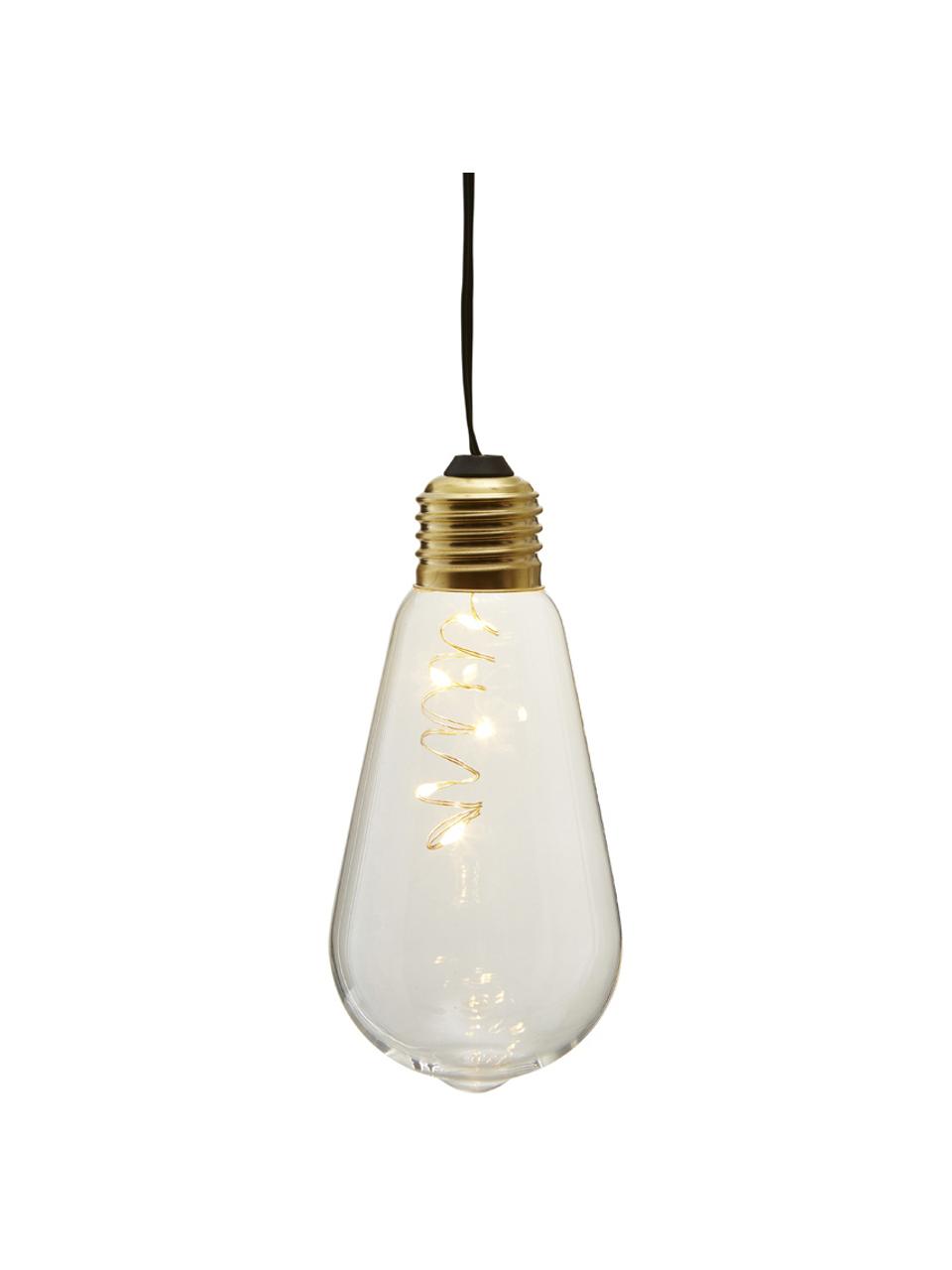 Lámpara decorativa LED Glow, Pantalla: vidrio, Cable: plástico, Transparente, Ø 6 x Al 13 cm