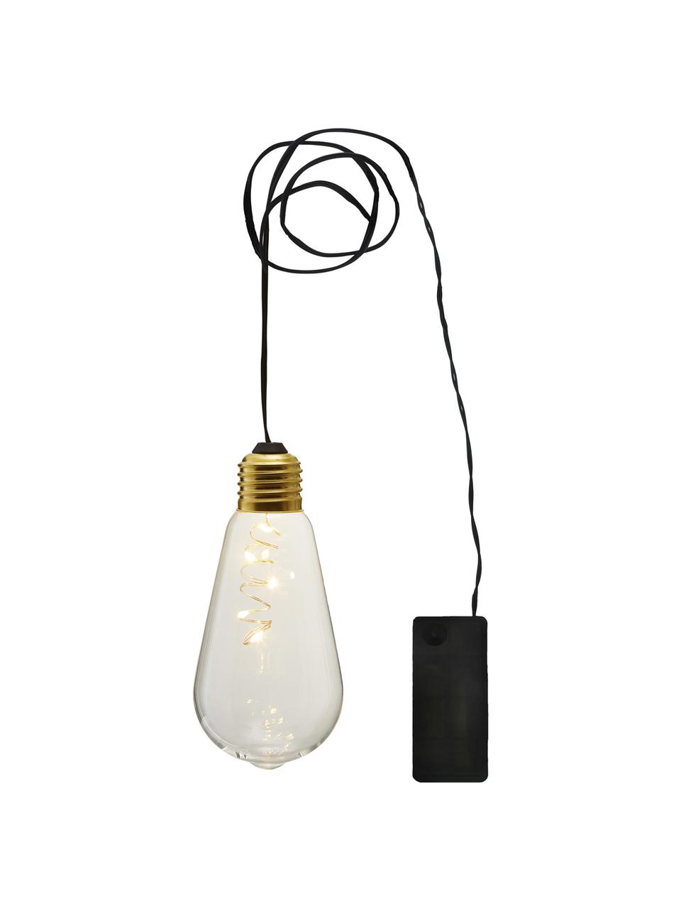 Lámpara decorativa LED Glow, Pantalla: vidrio, Cable: plástico, Transparente, Ø 6 x Al 13 cm