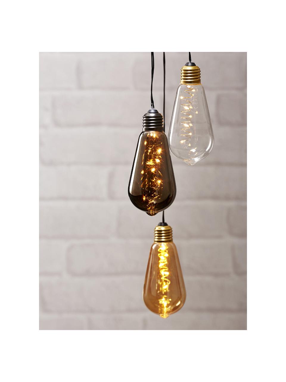 Lámpara decorativa LED Glow, Pantalla: vidrio, Cable: plástico, Transparente, Ø 6 x Al 13 cm