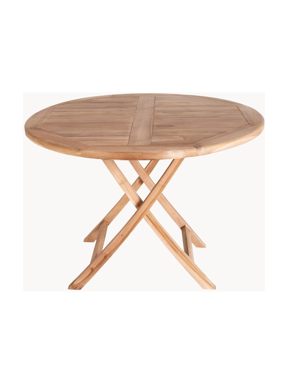 Mesa para exterior de teca Oviedo, Ø 100 cm, Madera de teca, Madera de teca, Ø 100 x Al 75 cm