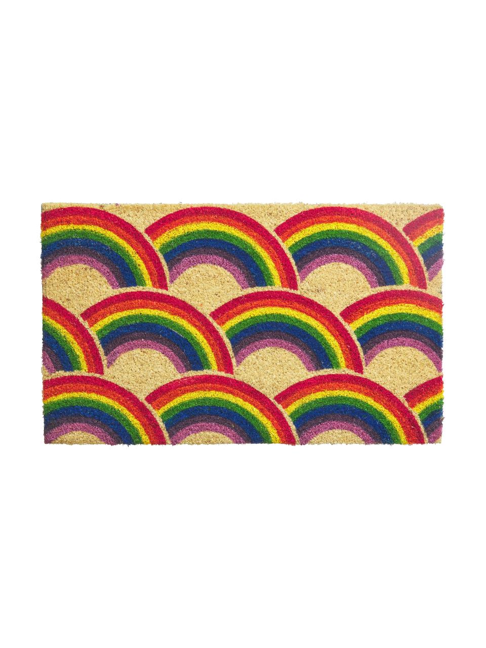 Fussmatte Rainbow, Oberseite: Kokosfaser, Unterseite: PCV, Beige, B 45 x L 75 cm