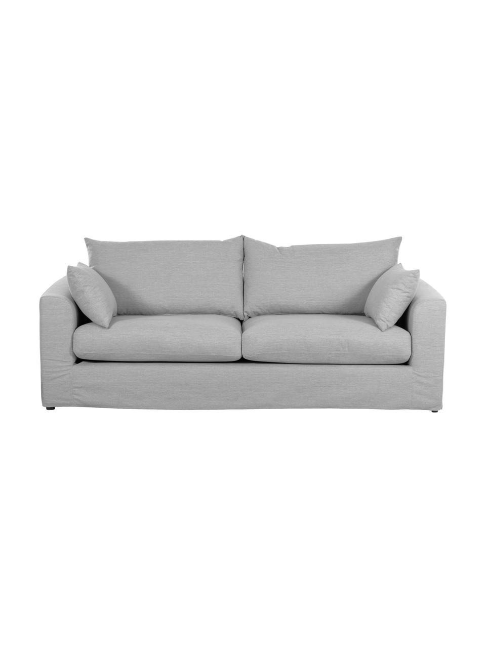 Sofa Zach (3-Sitzer) in Grau, Bezug: Polypropylen Der hochwert, Webstoff Grau, B 224 x T 90 cm