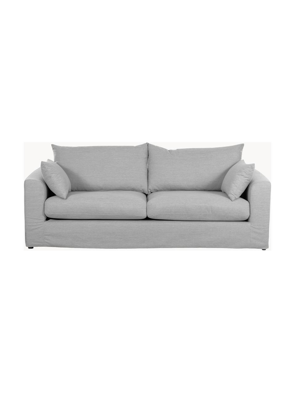 Sofa Zach (3-Sitzer), Bezug: Polypropylen Der hochwert, Füße: Kunststoff, Webstoff Grau, B 224 x T 90 cm