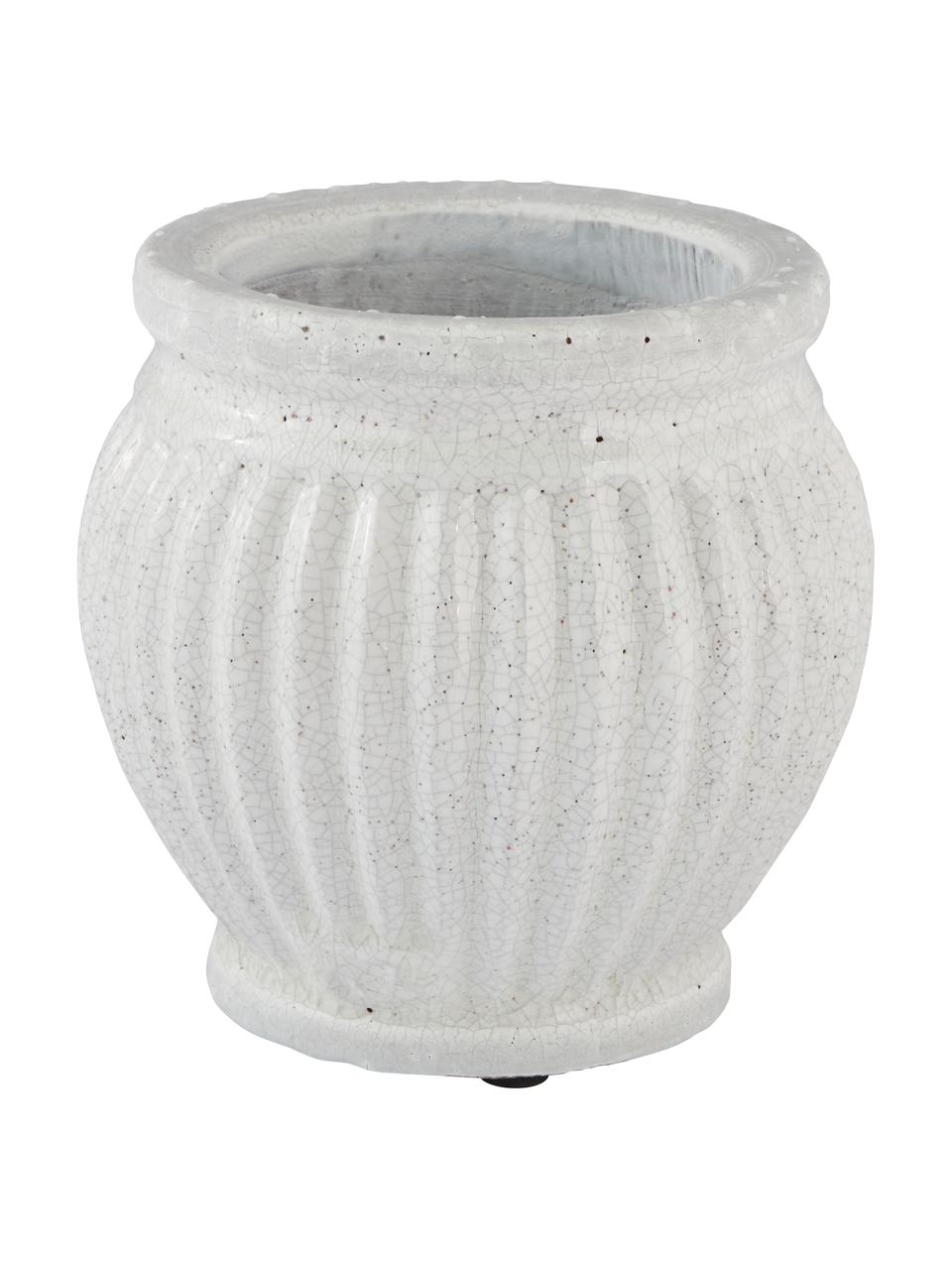 Ručně vyrobený  květináč z keramiky Catinia, Keramika, Světle šedá, Ø 19 cm, V 16 cm