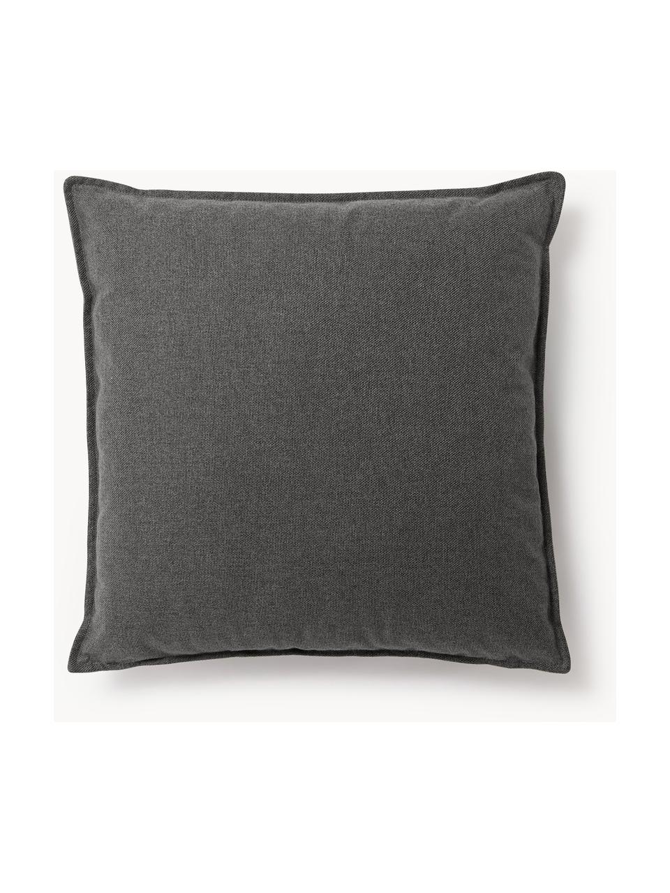 Coussin canapé Lennon, Tissu anthracite, larg. 70 x long. 70 cm