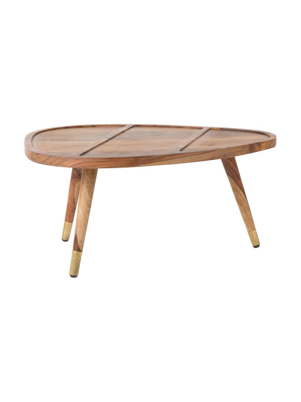 Table basse gigogne bois de sissoo Sham, 2 élém., Sissoo, laqué, Bois de sissoo, Lot de différentes tailles