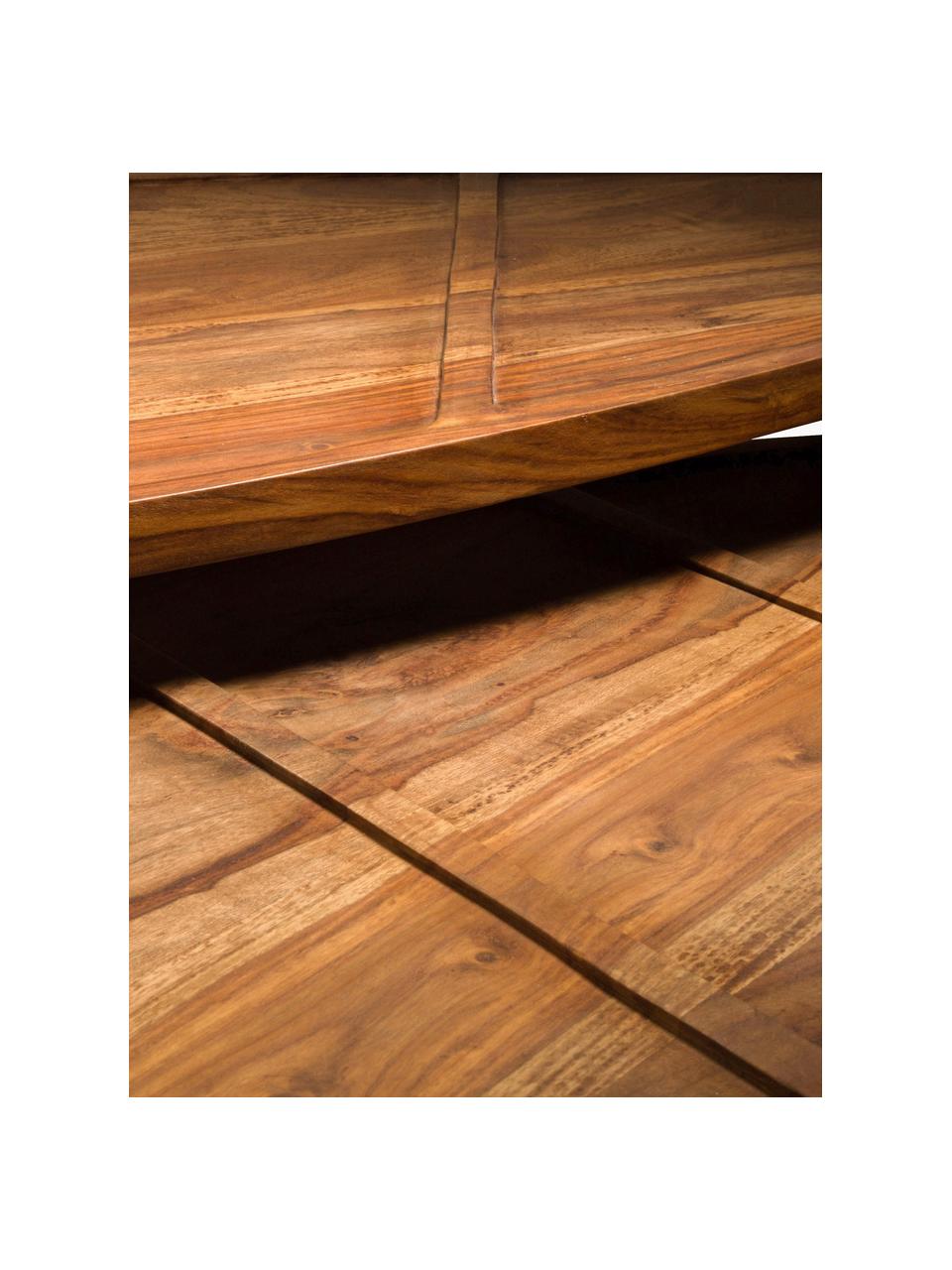 Set 2 tavolini ovali da salotto in legno di sheesham Sham, Legno di sheesham laccato, Legno di sheesham, Set in varie misure
