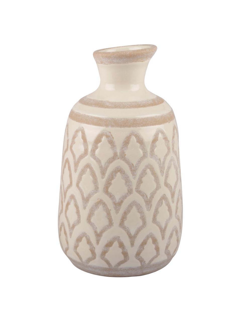 Váza z keramiky Rustica, Krémová, béžová