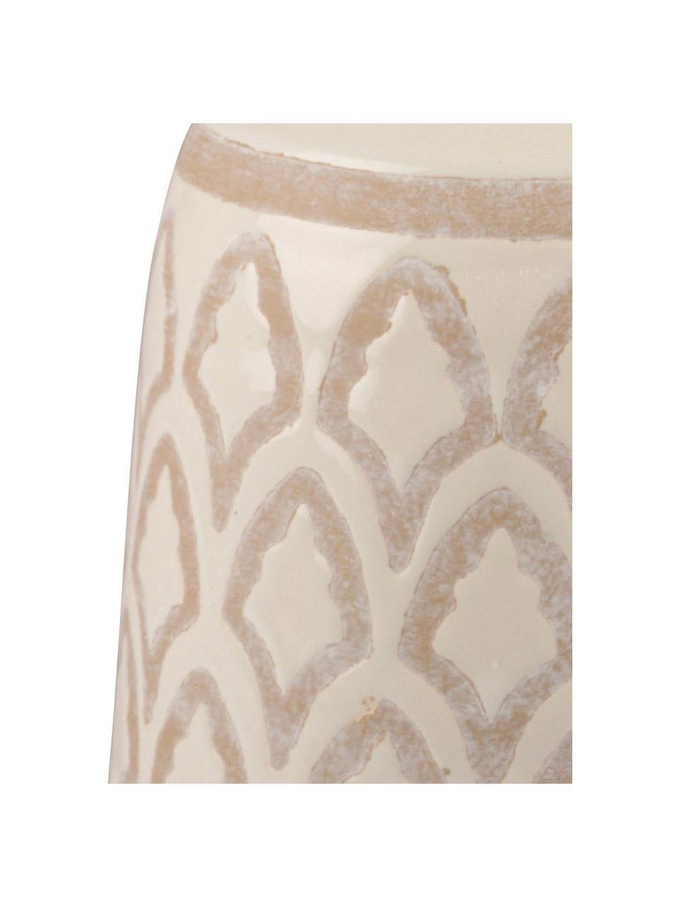 Jarrón de cerámica Rustica, Cerámica, Crema, beige, Ø 14 x Al 22 cm