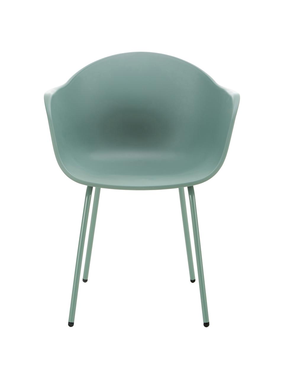 Tuinstoel Claire, Zitvlak: 65% kunststof, 35% glasve, Poten: gepoedercoat metaal, Groen, B 60 x D 54 cm