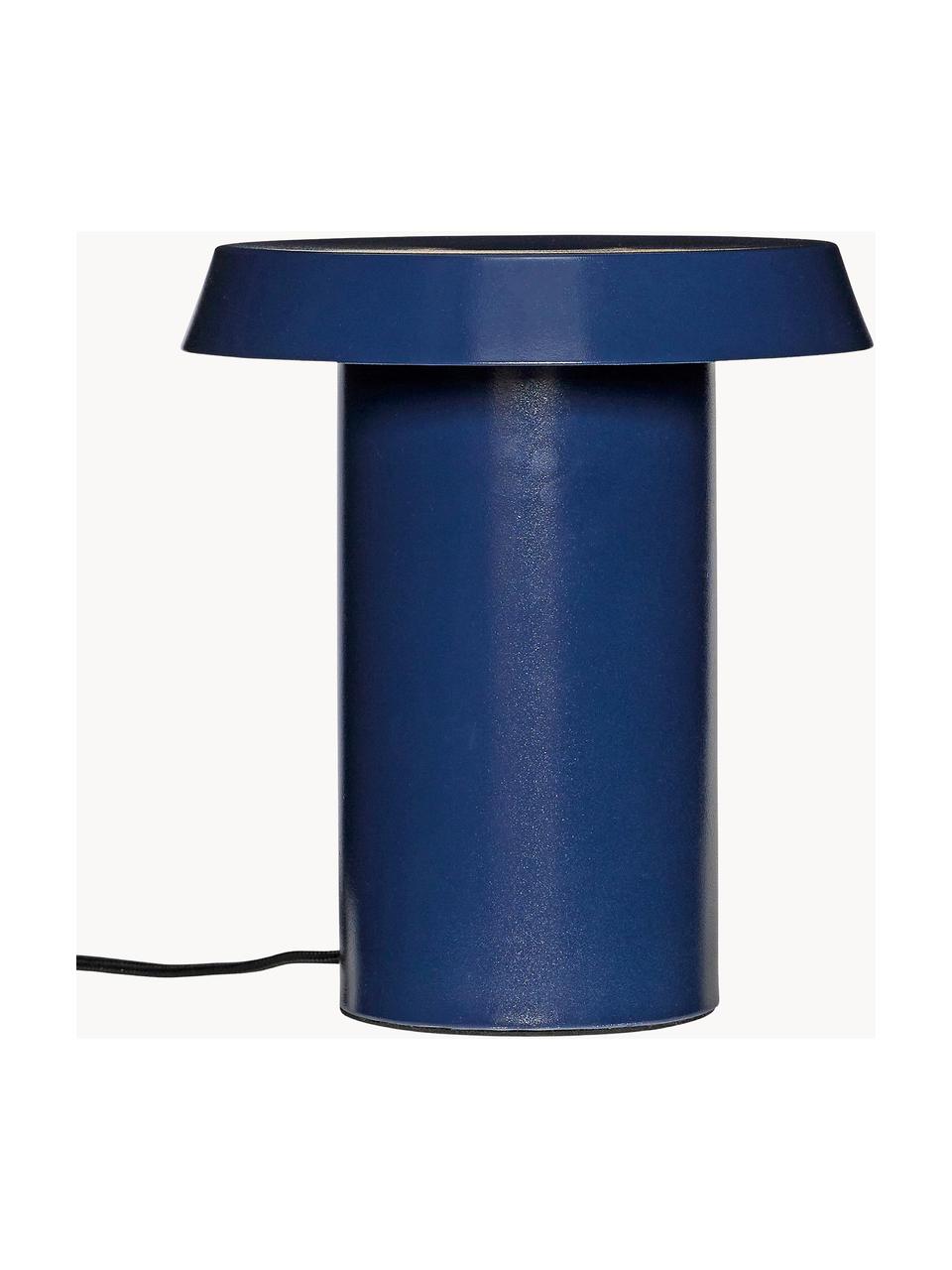 Lámpara de mesa pequeña LED Keen, Cable: plástico, Azul oscuro, Ø 20 x Al 22 cm