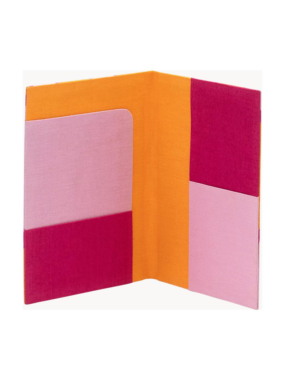 Custodia per il passaporto Sunset Waves, cotone, cartone, Arancione, rosa, Larg. 10 x Alt. 14 cm