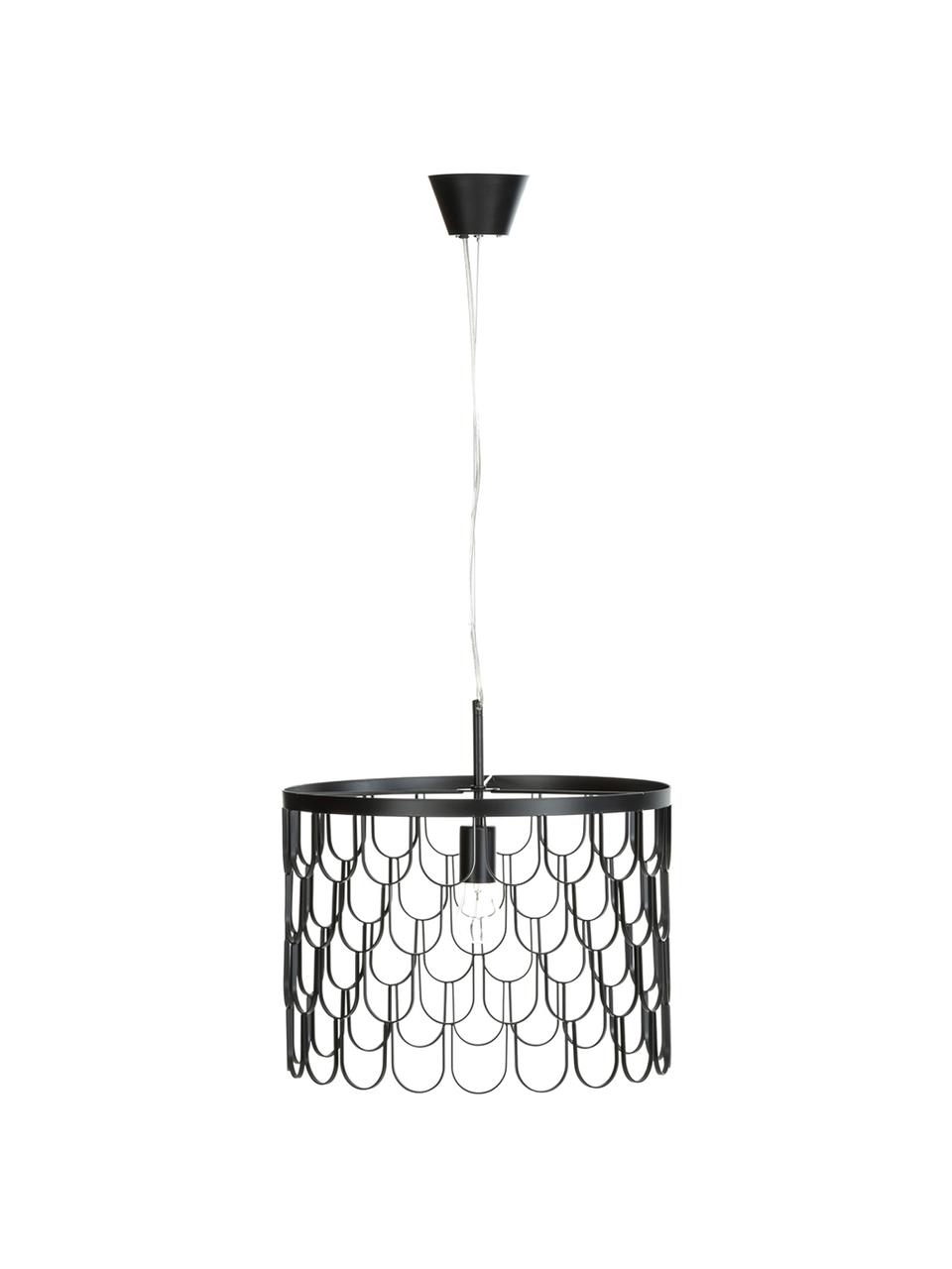 Lámpara de techo pequeña Gatsby, Cable: plástico, Negro, Ø 45 x Al 32 cm