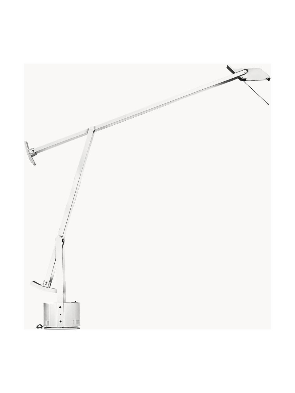 Grote verstelbare bureaulamp Tizio, Lampenkap: technopolymeer, Frame: gecoat aluminium, Wit, Ø 78 x H 66 cm