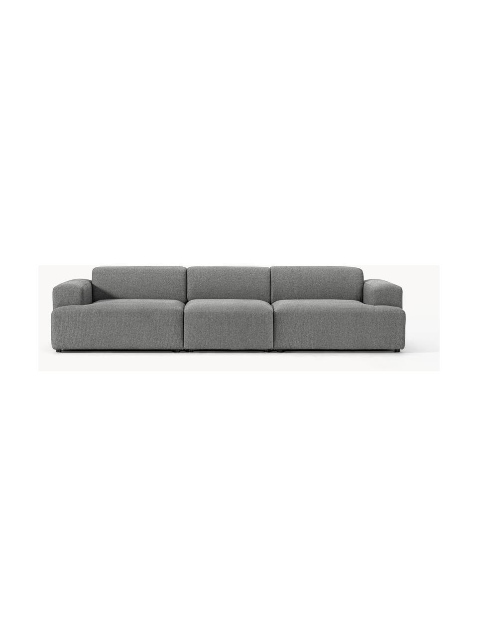 Sofa Melva (4-Sitzer), Bezug: 100 % Polyester Der strap, Gestell: Massives Kiefern- und Fic, Webstoff Dunkelgrau, B 319 x T 101 cm