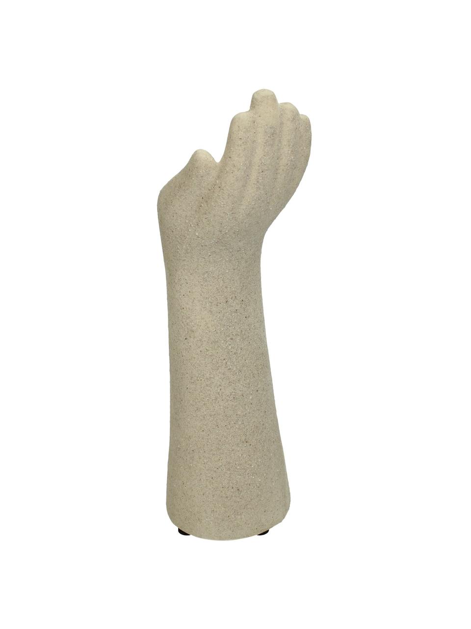 Jarrón de gres Hand, Gres, Beige, An 8 x Al 25 cm