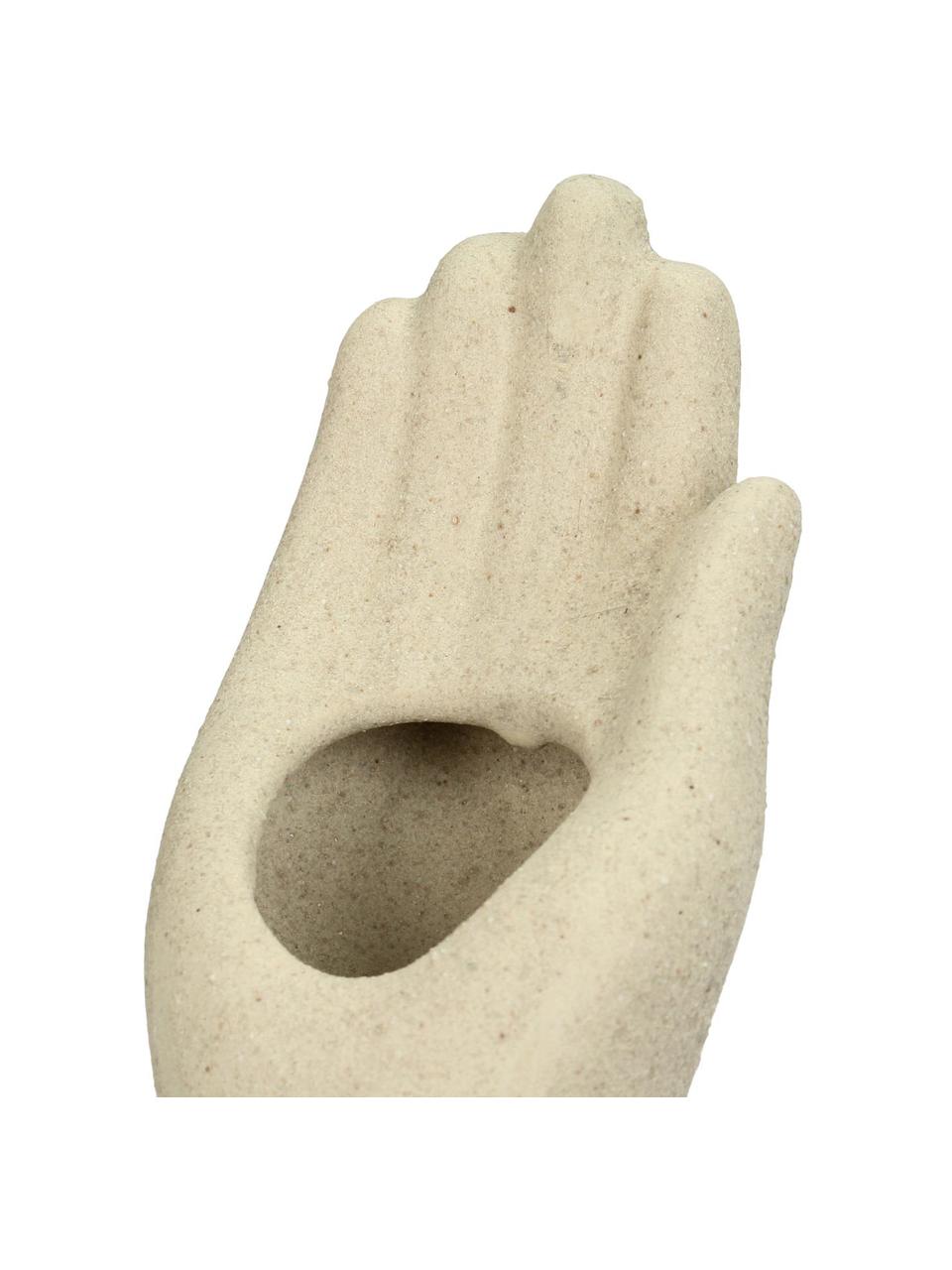 Jarrón de gres Hand, Gres, Beige, An 8 x Al 25 cm