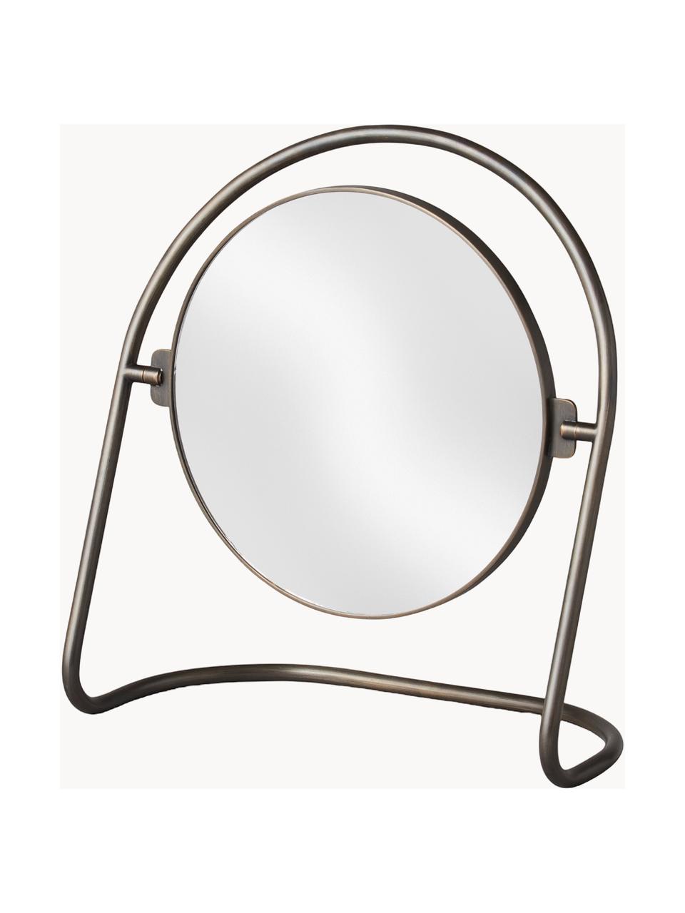 Miroir de maquillage rond Nimbus, Brun foncé, larg. 24 x haut. 26 cm