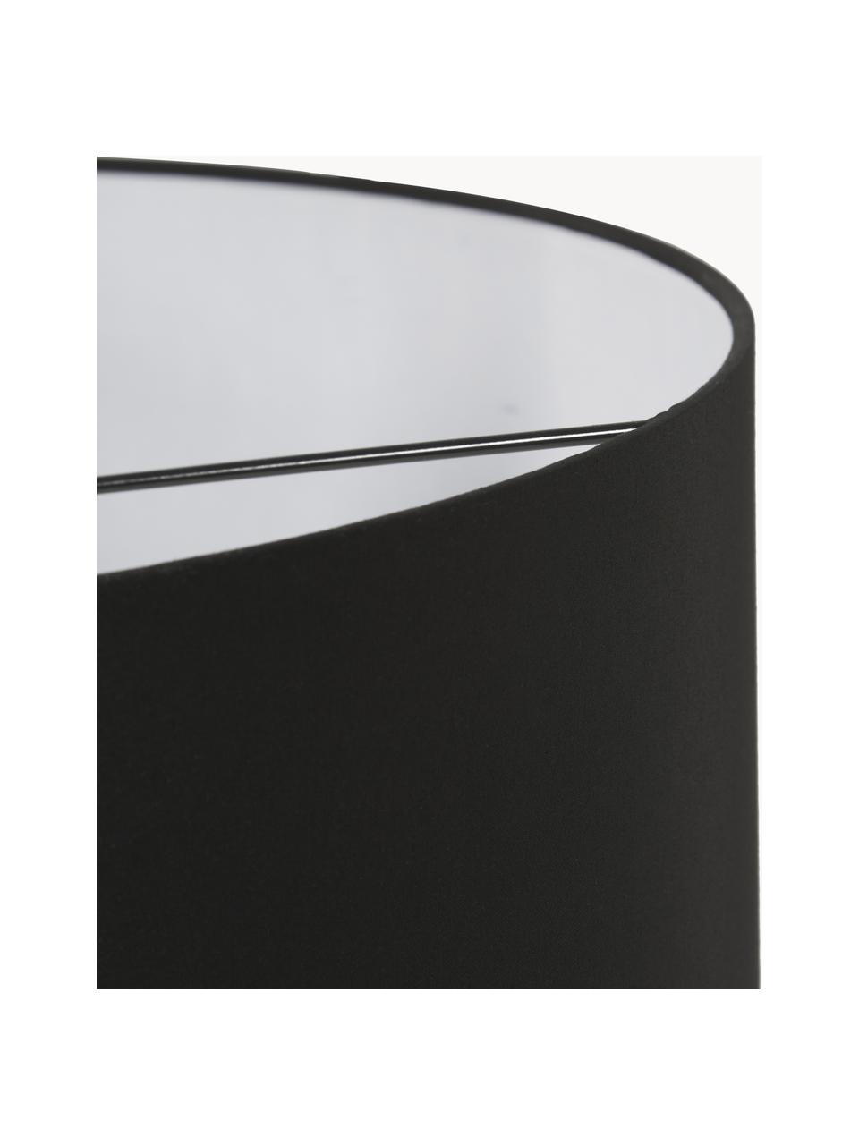 Lámpara arco grande Niels, Pantalla: tela, Cable: cubierto en tela, Negro, cromo, Al 218 cm