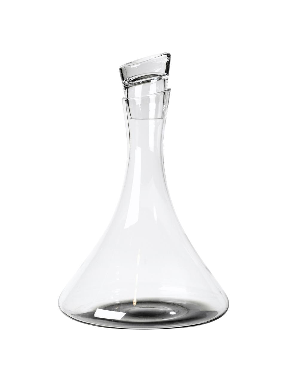 Decanter in vetro soffiato Smoke, Vetro (soda-lime), gonfiabile, Trasparente con tinta grigia, 1.7 L