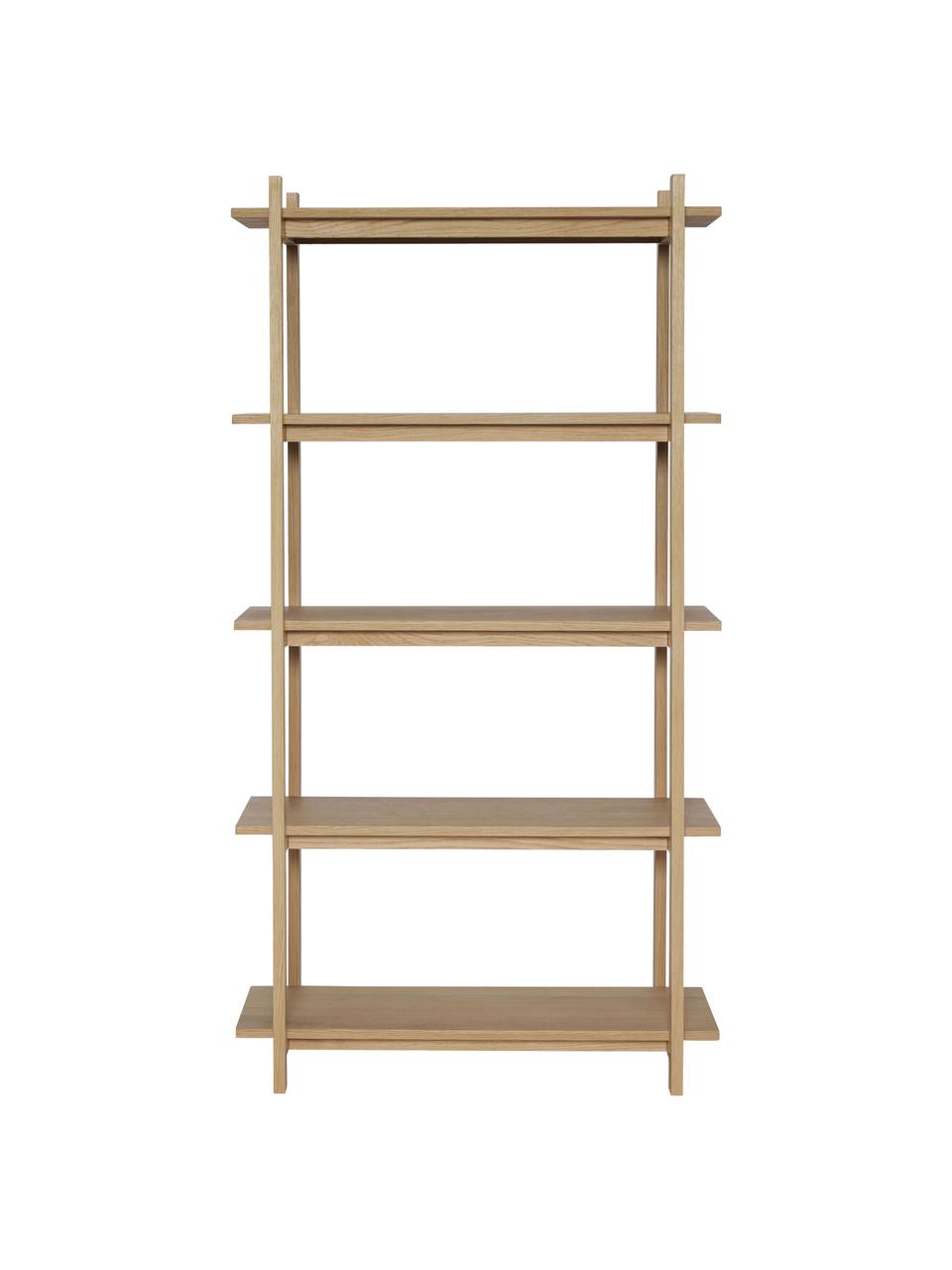 Libreria in legno di quercia Epoch, Legno di quercia certificato FSC, Legno di quercia, Larg. 80 x Alt. 150 cm