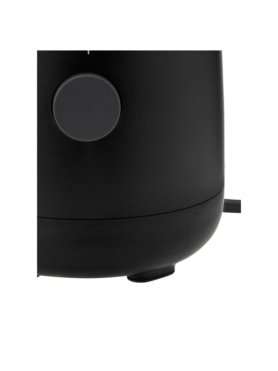 Molinillo de café eléctrico Foodie, Cuerpo: plástico, Recipiente: vidrio de borosilicato, Negro, Ø 10 x Al 18 cm