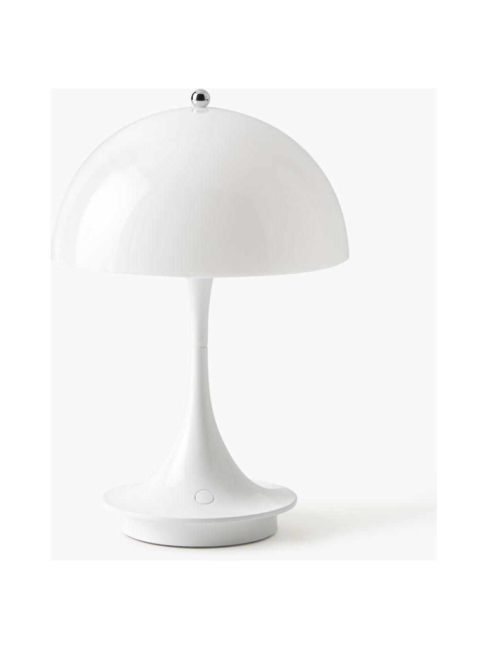 Prenosná stmievateľná stolová LED lampa Panthella, V 24 cm, Akrylové sklo biela, Ø 16 x V 24 cm