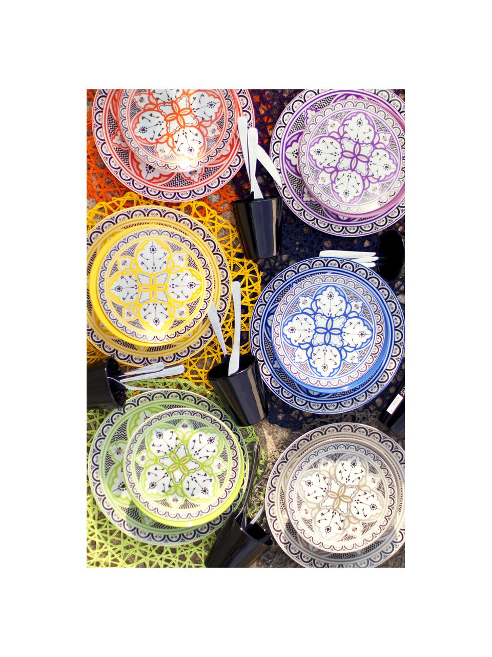 Vajilla de colores estampada Marocco, 6 comensales (18 pzas.), Multicolor, Set de diferentes tamaños