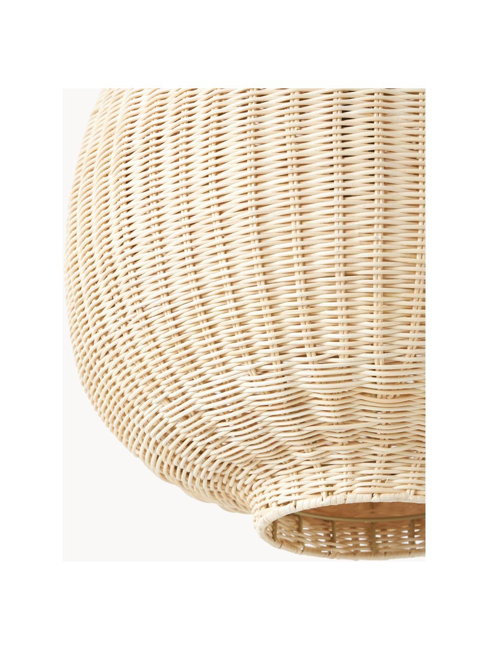 Handgefertigte Rattan-Pendelleuchte Chand, Lampenschirm: Rattan, FSC-zertifiziert, Beige, Ø 45 x H 43 cm