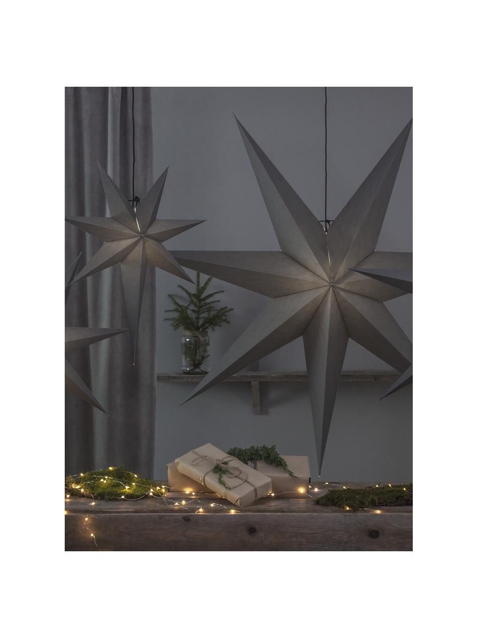 Estrella luminosa de papel Ozen, Papel, Gris, Ø 70 cm