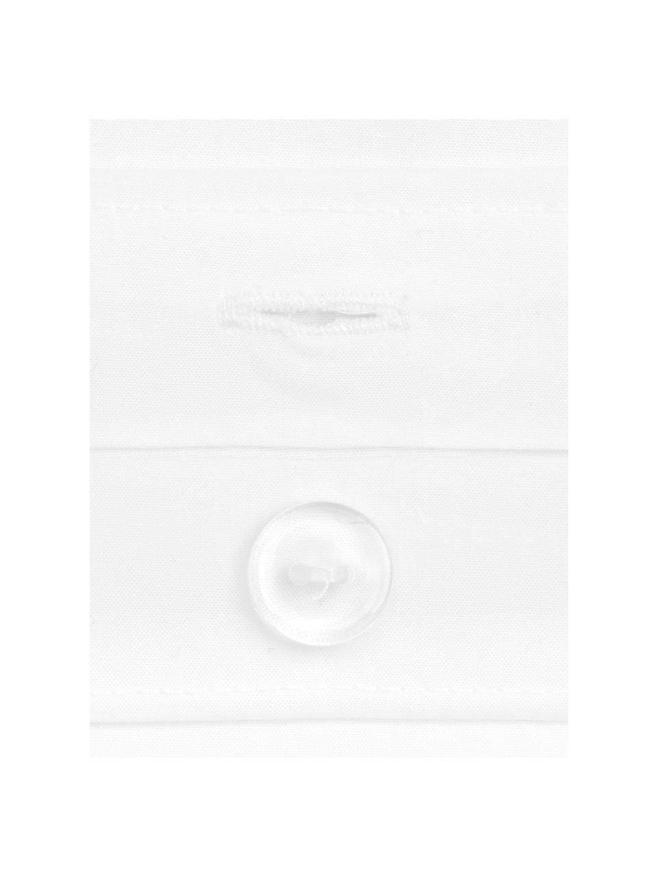 Biancheria da letto in cotone percalle bianco Elsie, Bianco, 180 x 300 cm + 2 federe 50 x 80 cm