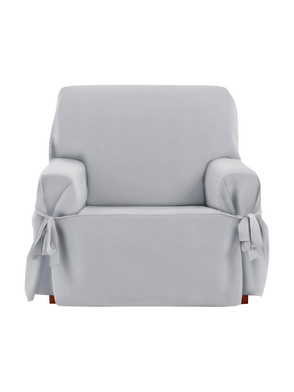 Housse de fauteuil Levante, 65 % coton, 35 % polyester, Gris, larg. 110 x haut. 110 cm