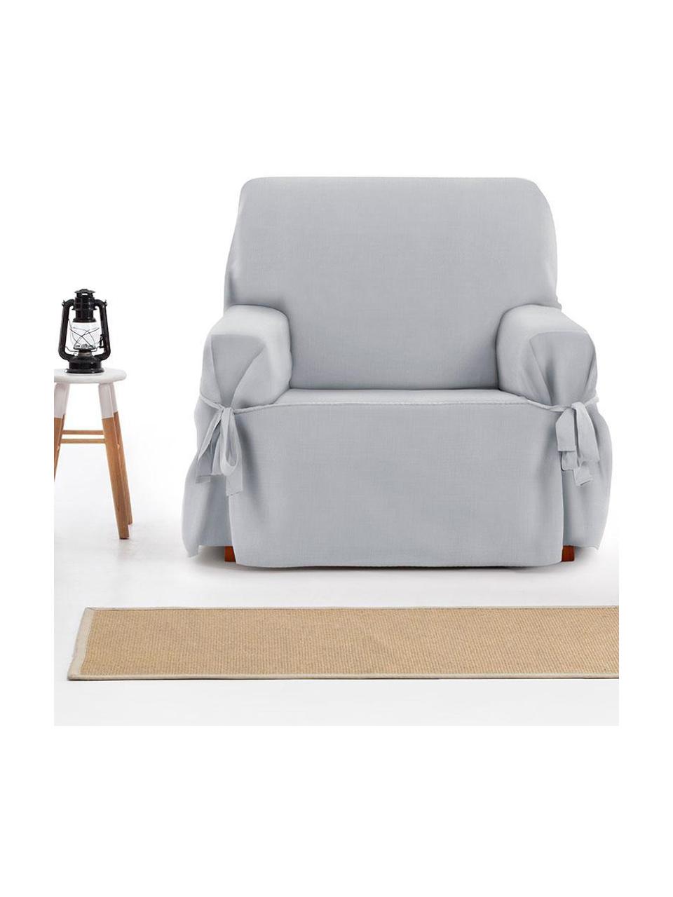 Housse de fauteuil Levante, 65 % coton, 35 % polyester, Gris, larg. 110 x haut. 110 cm