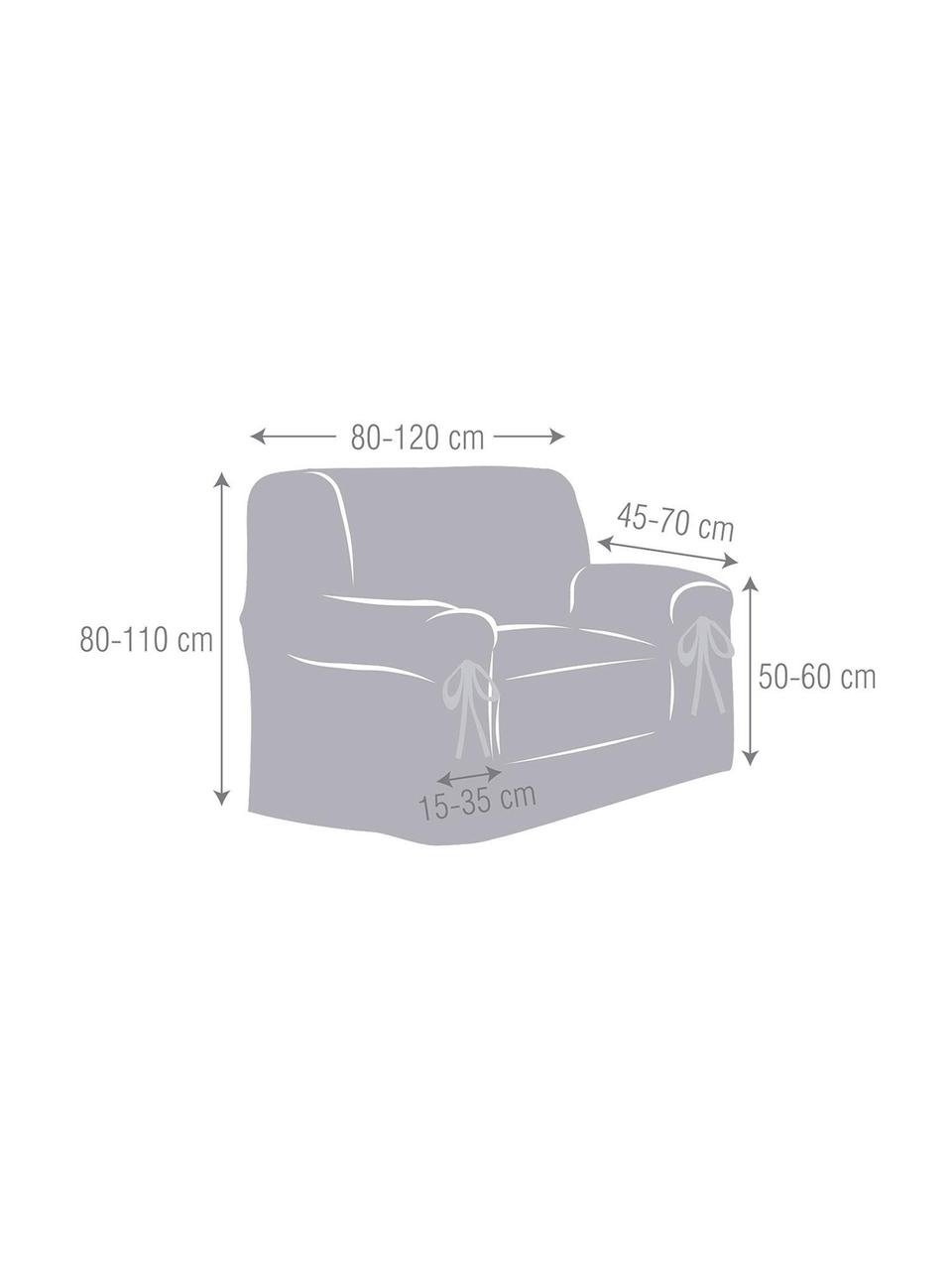 Housse de fauteuil Levante, 65 % coton, 35 % polyester, Gris, larg. 110 x haut. 110 cm