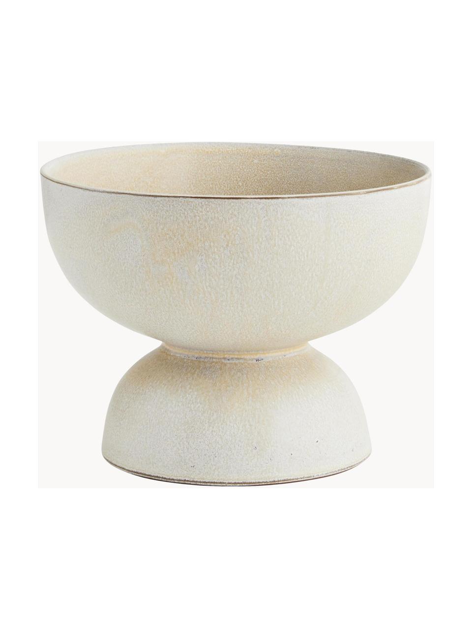 Cache-pot en grès cérame Mabel, Grès cérame, Beige, Ø 19 x haut. 14 cm