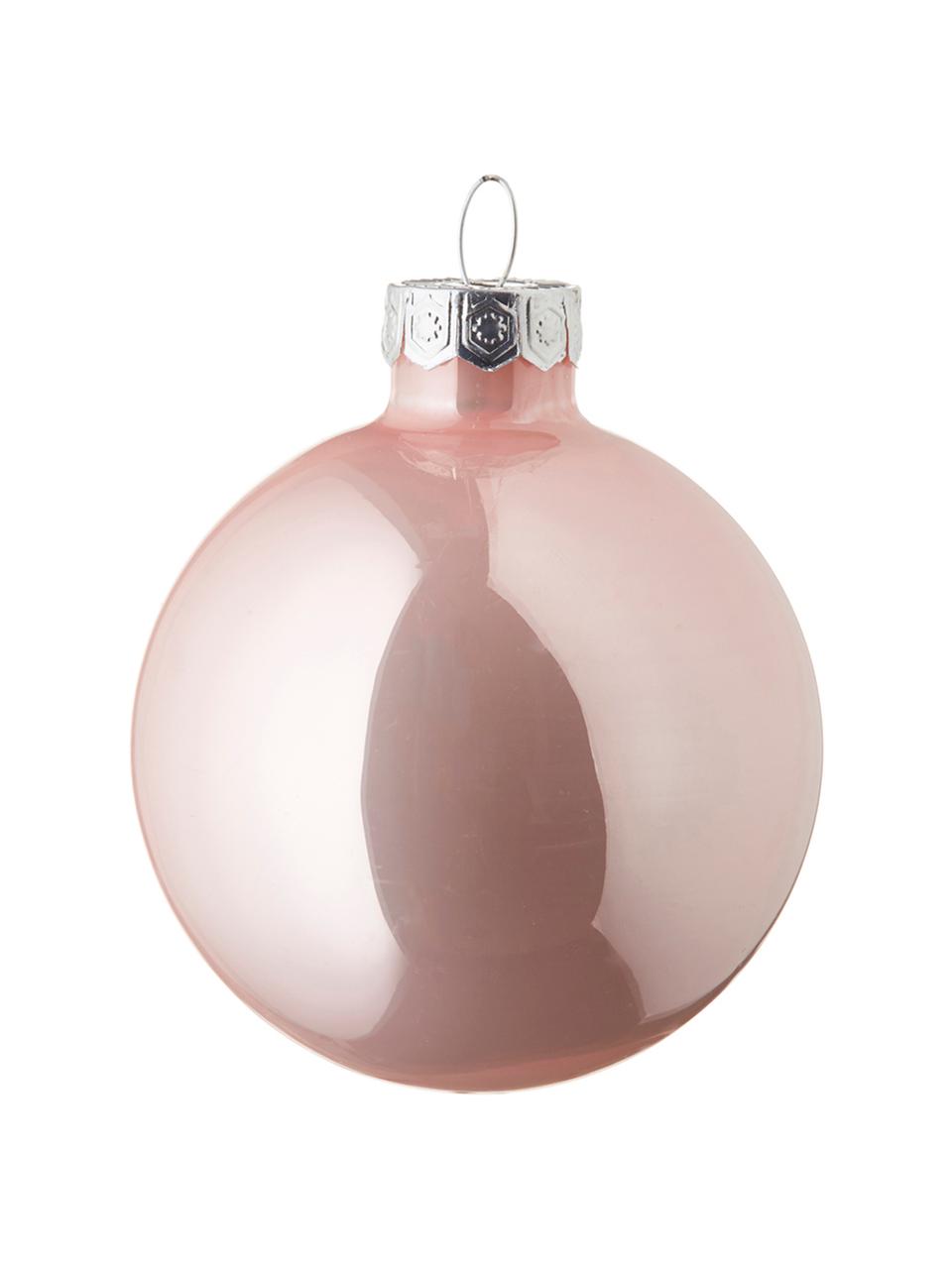 Weihnachtskugel-Set Globe Ø 6 cm, 49-tlg., Glas, Rosatöne, Ø 6 cm