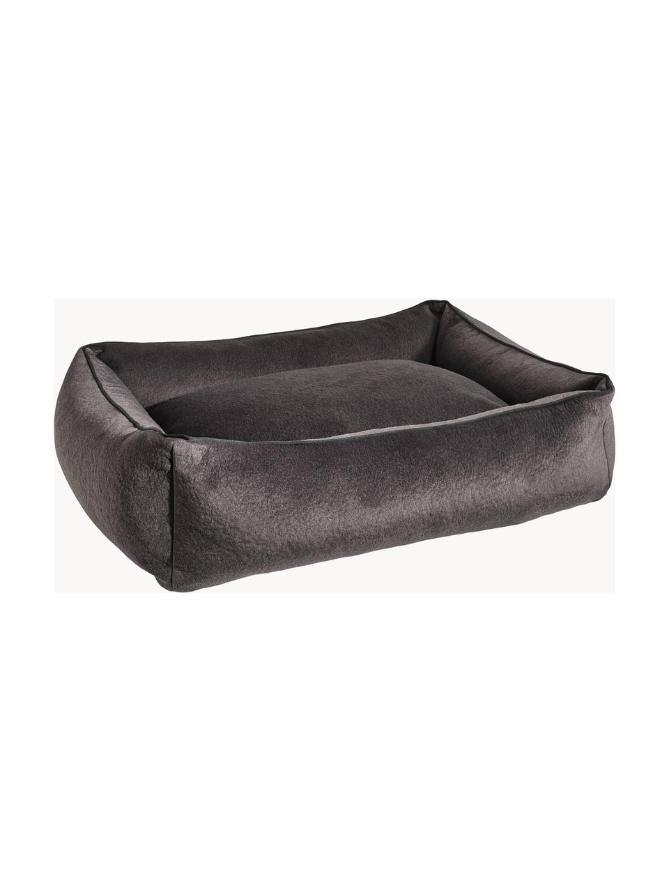 Lit pour chien en velours Classic, tailles variées, Velours anthracite, larg. 68 x prof. 55 cm