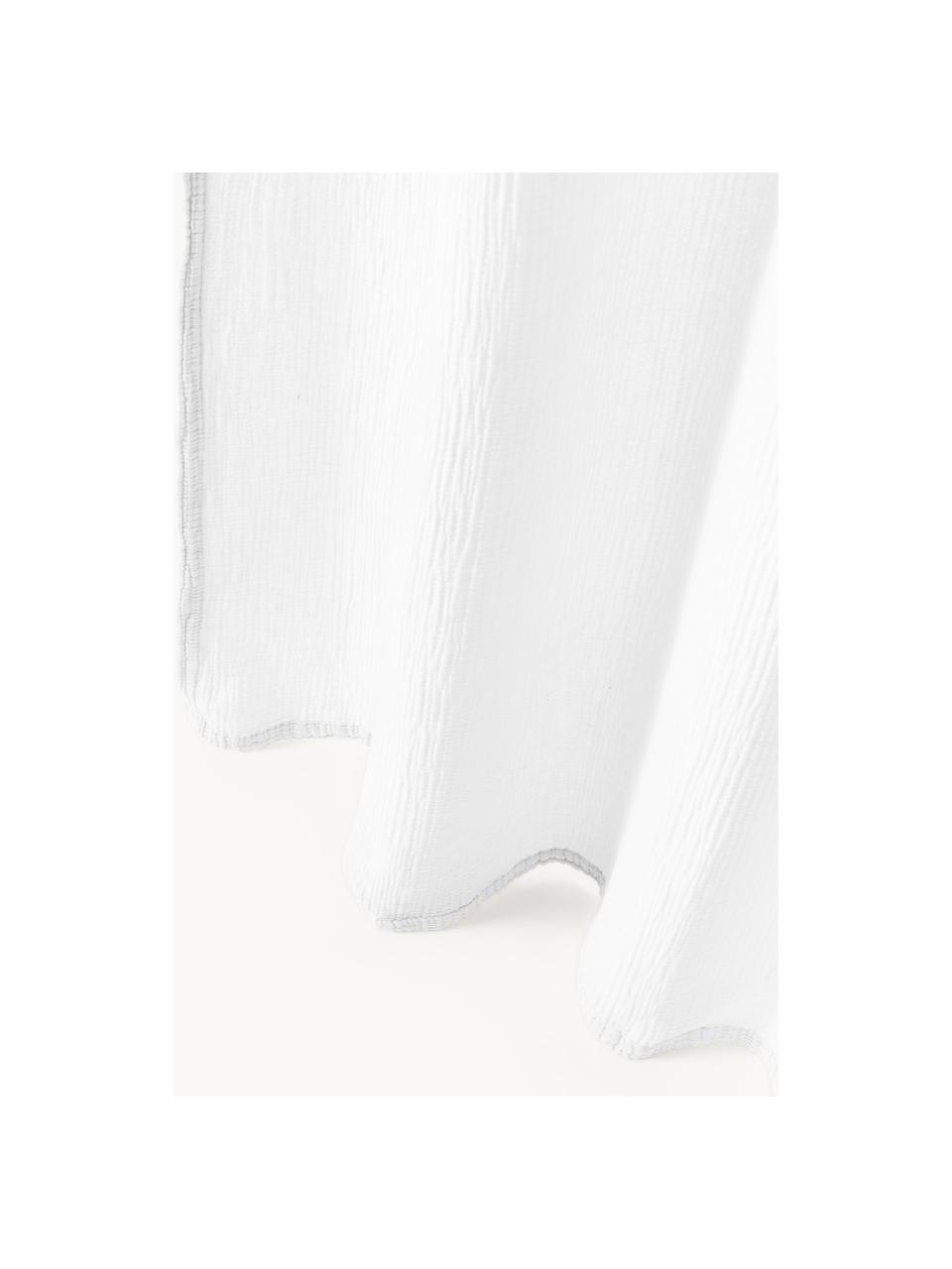 Rideaux en mousseline semi-transparents avec coulisses supérieures Malvina, 2 pièces, 100 % coton

Le matériau est certifié STANDARD 100 OEKO-TEX®, 6457CIT, CITEVE, Blanc, larg. 130 x long. 260 cm