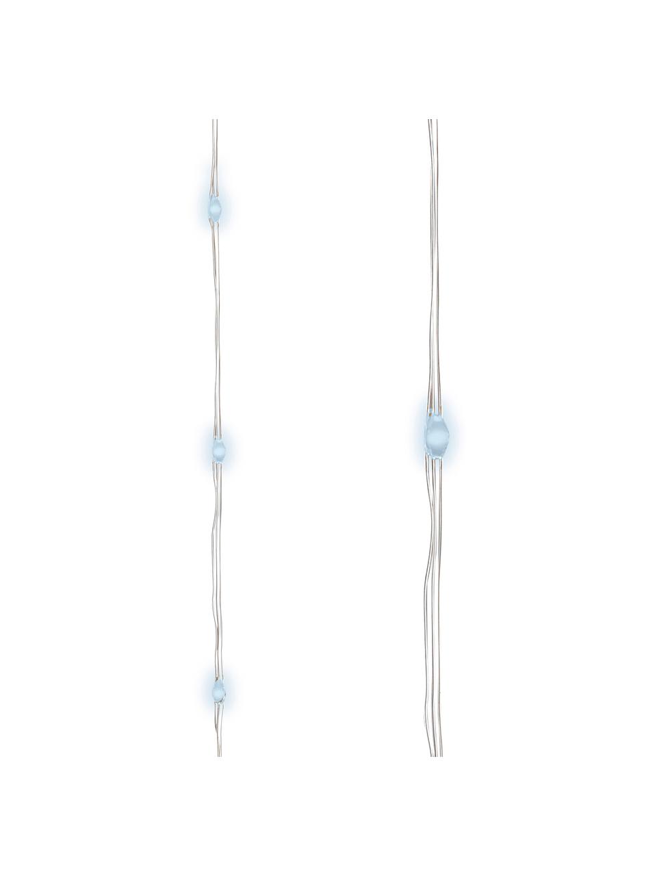 Guirlande lumineuse LED Bende, 190 cm, blanc froid, Plastique, Argenté, long. 190 cm